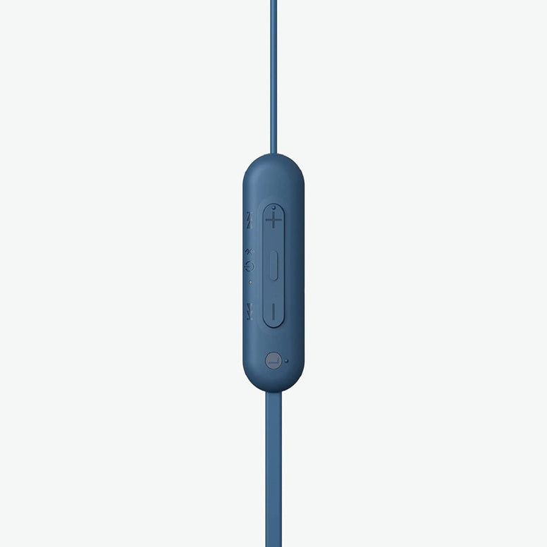 Sony WI-C100 Wireless in-Ear Bluetooth Headphones with Built-in Microphone, Comfortable And Easy To Use Long Battery Life Quick Charging, Blue