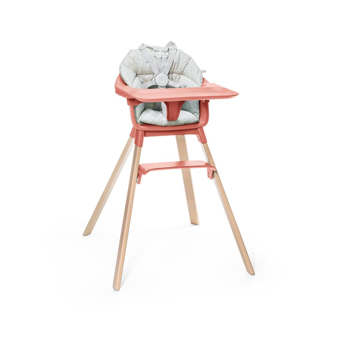 Stokke Clikk Cushion - Compatible with Stokke Clikk High Chair - Provides Support for Babies - Made with Organic Cotton - Reversible & Machine Washable - Best for Ages 6-36 Months - Grey Sprinkles