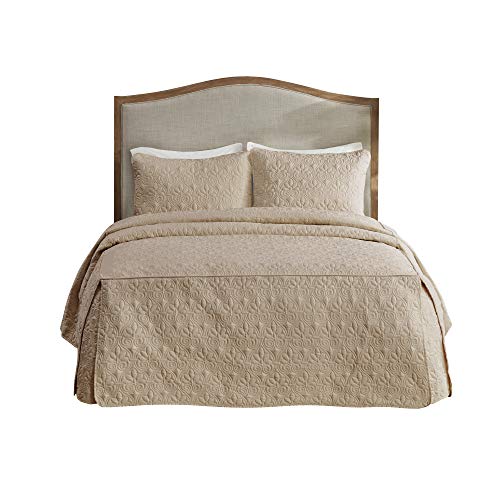 Madison Park Quebec Split Corner Quilted Bedspread, Queen (3-Piece)