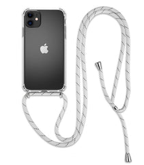 iPhone 13 Pro White and Black Crossbody Case Cell Phone Lanyard for around the shoulder, Phone Safety Adjustable Phone Strap, Best Smartphones Lanyard with Full Coverage Case (iPhone 13 Pro)