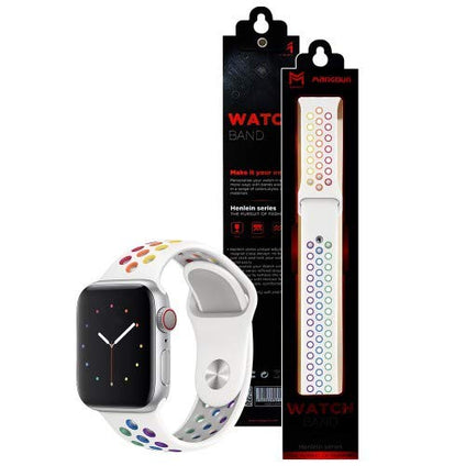 MARGOUN Apple Watch Sport Band 44mm/42mm - White Multi-Color