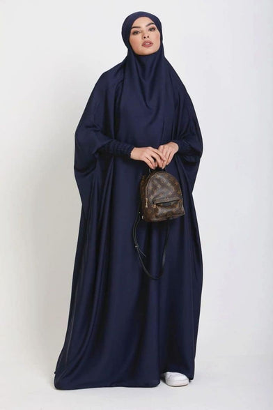 BOJON Women's Muslim One Piece Prayer Dress for Women Abaya Dress Islamic Middle East Dubai Turkey Maxi Abaya Kaftan with Hijab Dress Full Length