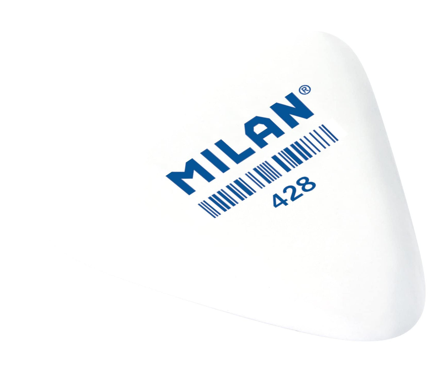 MILAN A.C. Blister 2 Pcs Triangular Synthetic Rubber Eraser 428, White