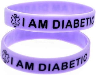 The Electric Mammoth I Am Diabetic Awareness Alert Diabetes Silicone Bracelet Wristbands