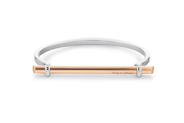 CALVIN KLEIN ELONGATED LINEAR, WOMEN's BANGLE