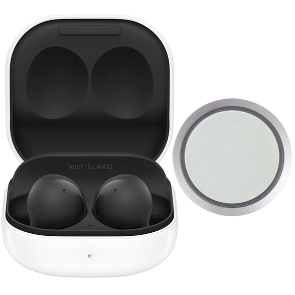 SAMSUNG Galaxy Buds2 (ANC) Active Noise Cancelling, Wireless Bluetooth 5.2 Earbuds for iOS & Android, International Model - SM-R177 (Fast Wireless Charging Pad Bundle, Graphite)