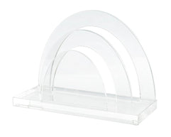 WEDO Cristallic 603016 Acrylic Letter Stand with 2 Compartments Clear