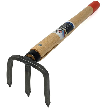 HACHIEMON Japanese Craftsmanship Garden Tool Hand Cultivator Rake Tiller Tool - Durable and Lightweight