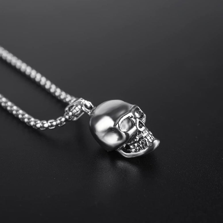 ShiQiao Spl Skull Pendant Necklace Gothic Halloween Accessories for Women Men Punk Accessories for Boys Christmas Birthday Gifts for Boys