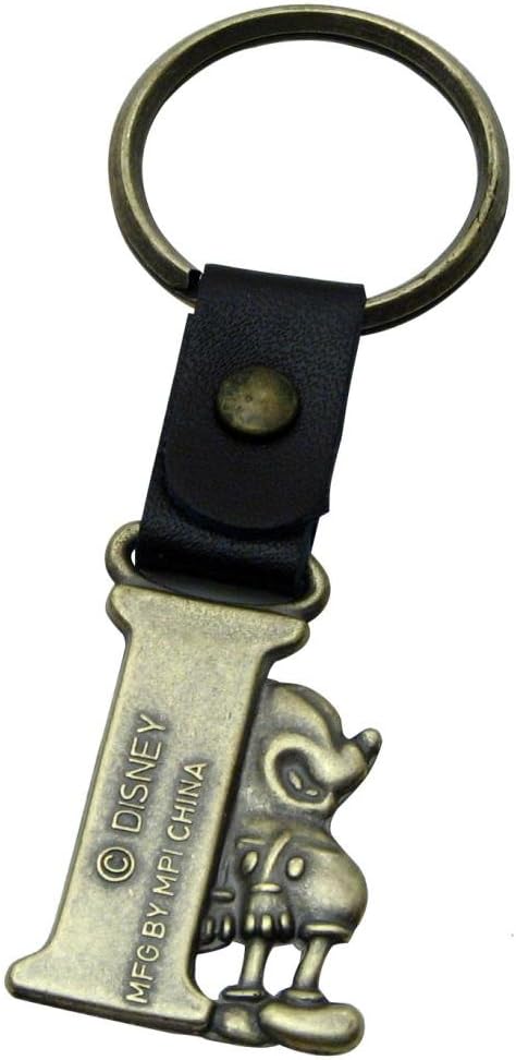 Mickey Mouse Letter I Brass Key Chain