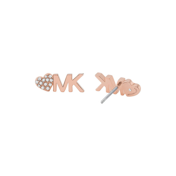 Michael Kors Stainless Steel Stud Earrings With Crystal Accents