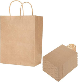 Kraft Paper Bag Brown Twisted Handle 32X28X16 cm Paper Party Bags Hen Party Bags Kraft Paper Bag Bride Birthday Gift Bag Wedding Celebrations Bags For Party Favour - 50 Pieces.
