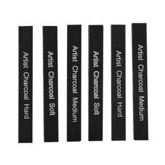 6 Pcs Sketching Pencils Compressed Charcoal Sticks Professional Charcoal Drawing Blocks Art Set Creation Graphite Sticks Art Supplies for Students Artist Beginners Drawing Class Kids