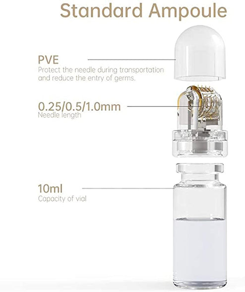 KASTWAVE Hydra Roller Microneedle Derma Roller and Serum Applicator - Cosmetic Microneedling Tool (0.5mm)