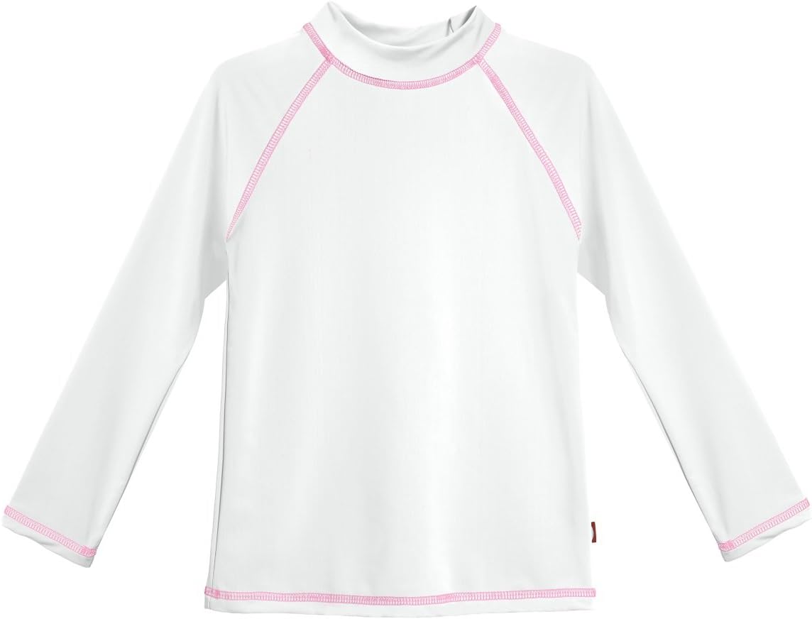 City Threads Girls' SPF50 Rash Guard Sun Swimming Tee Pool & Beach