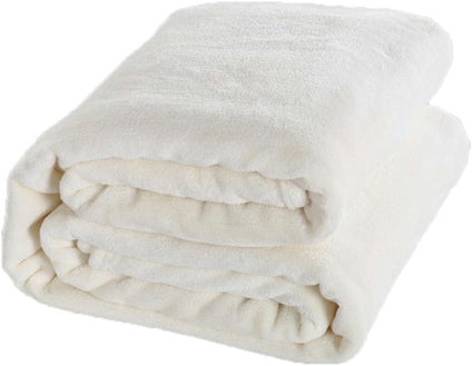 Flannel Fleece Blanket King Size (200x220) for All Season, 280 GSM Silky Soft Fluffy Blanket Warm Plush Throws for Sofa & Bed, Light Weight and Soft Flannel Fleece Blanket (Off-White)