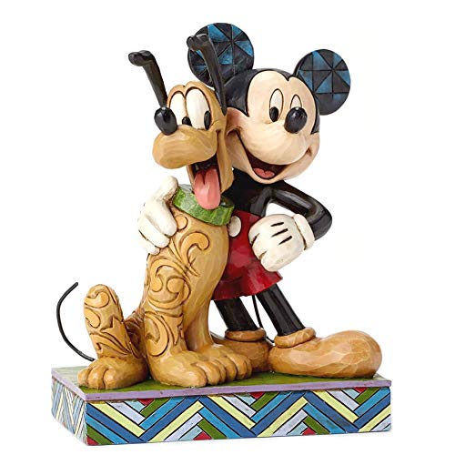 Disney traditions by jim shore mickey mouse and pluto stone resin figurine, 6