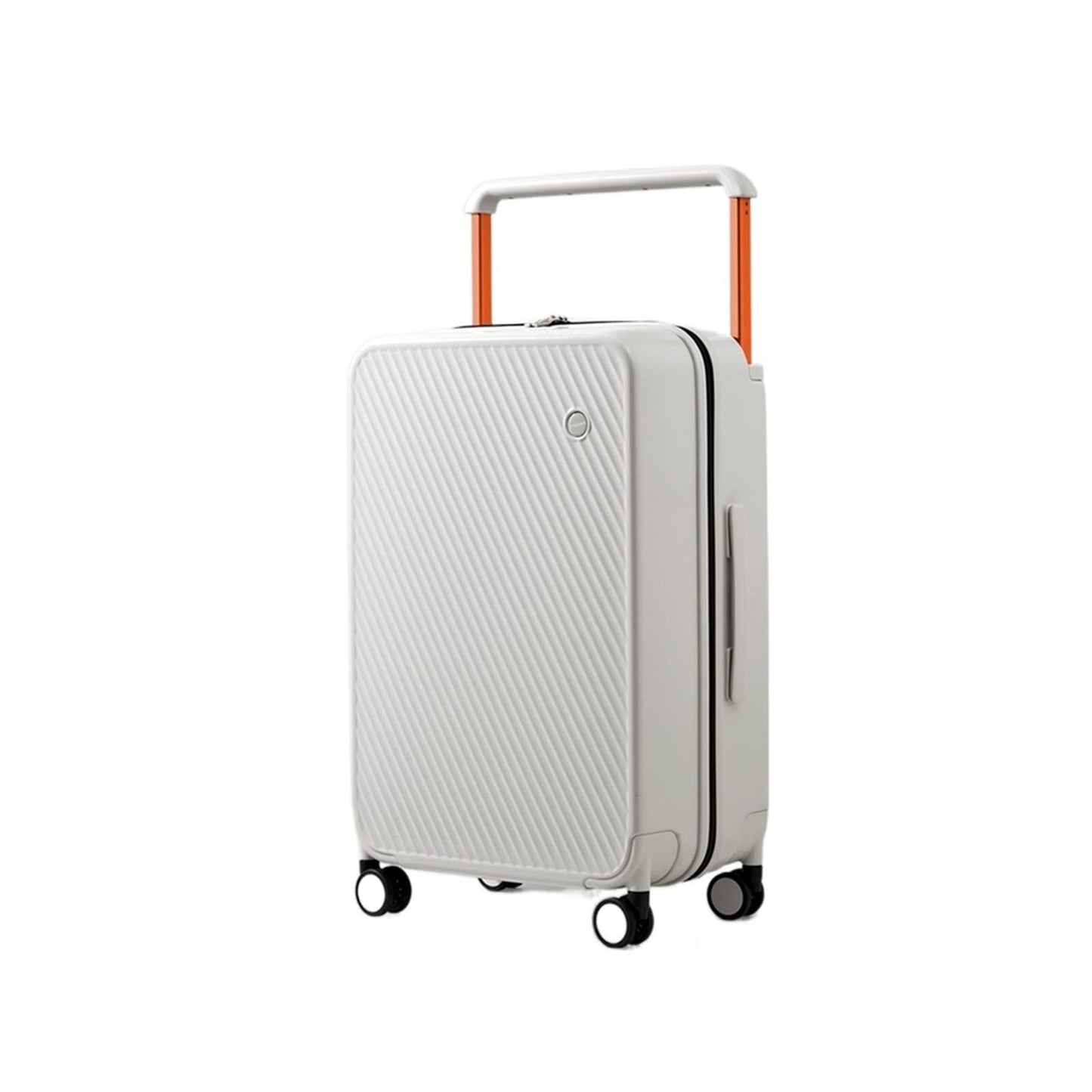 YESKIT Luggage, Gorgeous Wide Handle Suitcase ; Travel Luggage Rolling Wheels Women Men ; (Color : Smoke White, Size : 24")