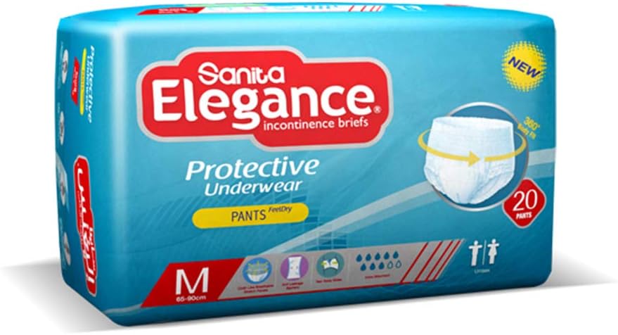 Sanita Elegance Incontinence Unisex Adult Pull-Ups Medium,(65-90 Cm)-20 Pad