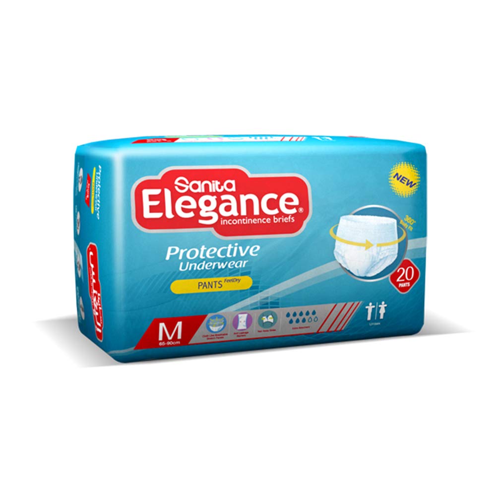 Sanita Elegance Incontinence Unisex Adult Pull-Ups Medium,(65-90 Cm)-20 Pad