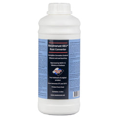 Neutrarust 661® Rust Converter - The Original Water based & Non-Hazardous. MOD & NATO Approved (1 Litre) 10-12 square metres coverage