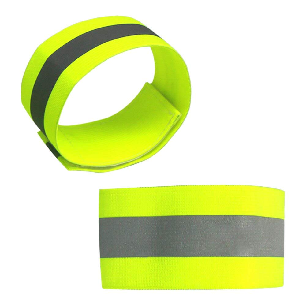 SOLDOUT™ Reflective Bands for Running | Visible Running Gear for Arm, Wrist, Ankle & Leg | Stay Safe with Reflector Safety Armbands, Great for Running, Cycling & Jogging at Night (Pack of 2)