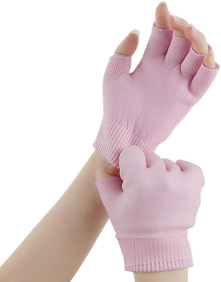 ROSENICE Gel Overnight Hand Moisturizing Gloves for Dry Hand Treatment Moisture Gloves Overnight Cotton Skin Spa Gloves with Moisturizer Gel