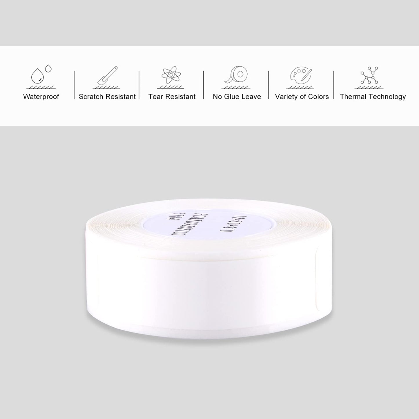 Pepisky Label Maker,Machine Portable Thermal Label Printer Handheld Name Price Sticker Printer Pocket Size BT Wireless Connection with APP 4 Rolls Thermal Paper