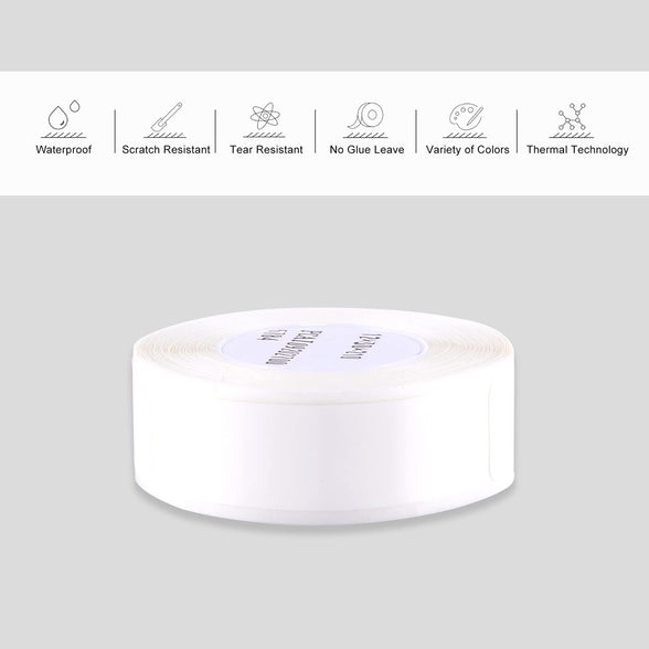 Pepisky Label Maker,Machine Portable Thermal Label Printer Handheld Name Price Sticker Printer Pocket Size BT Wireless Connection with APP 4 Rolls Thermal Paper