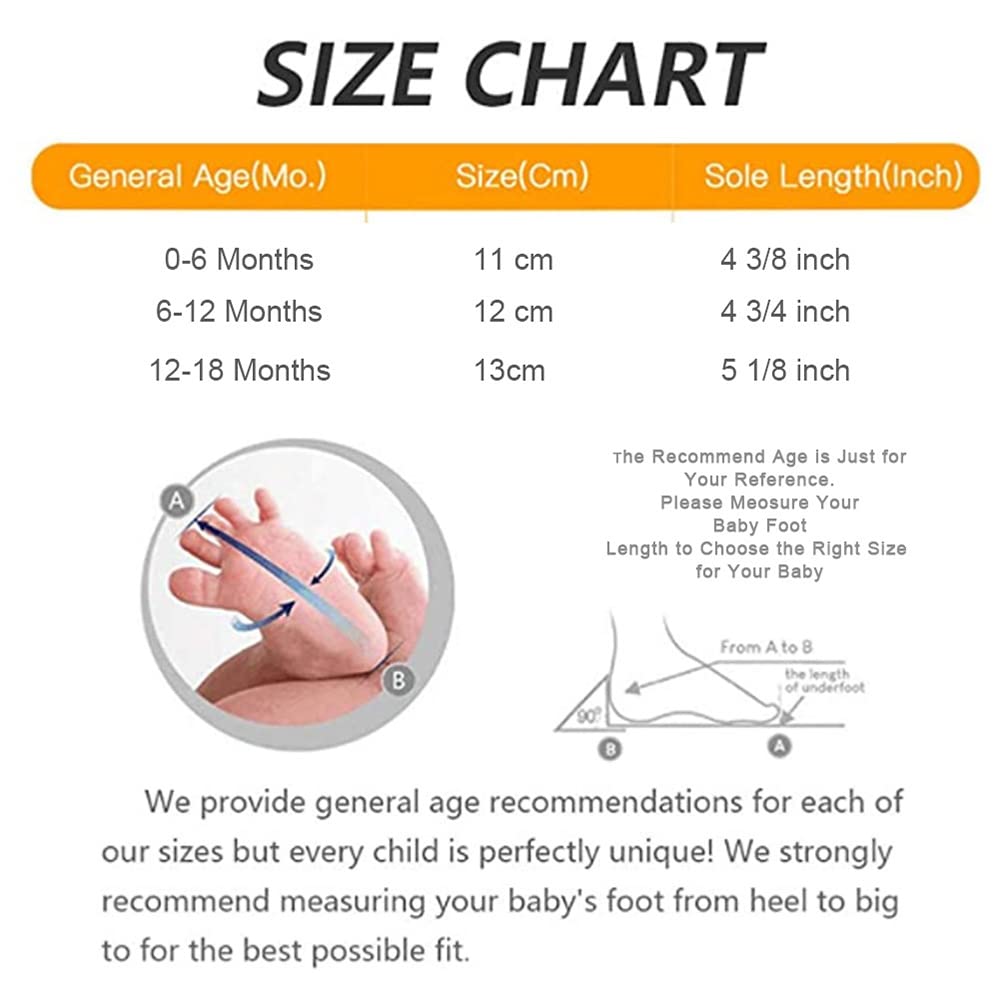 Sekantrol Infant Baby Girls Princess Mary Jane Flats Shoes,Toddler Soft Sole Wedding Dress First Walker Non-Slip Bowknot Pre-Walkers Shoes for 6 Months