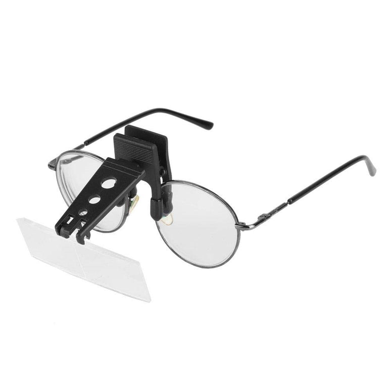 Clip On Glasses Type Magnifying Glass Magnifier 1.5x 2.5x 3.5x Magnification Plastic Lens with Hard Case