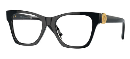 Versace Woman Sunglasses Black Frame, Demo Lens Lenses, 52MM