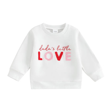 SOLILOQUY Valentines Day Outfit for Baby Girl Boy Love Heart Print Long Sleeve Pullover Sweatshirt Baby Srping Fall Tops