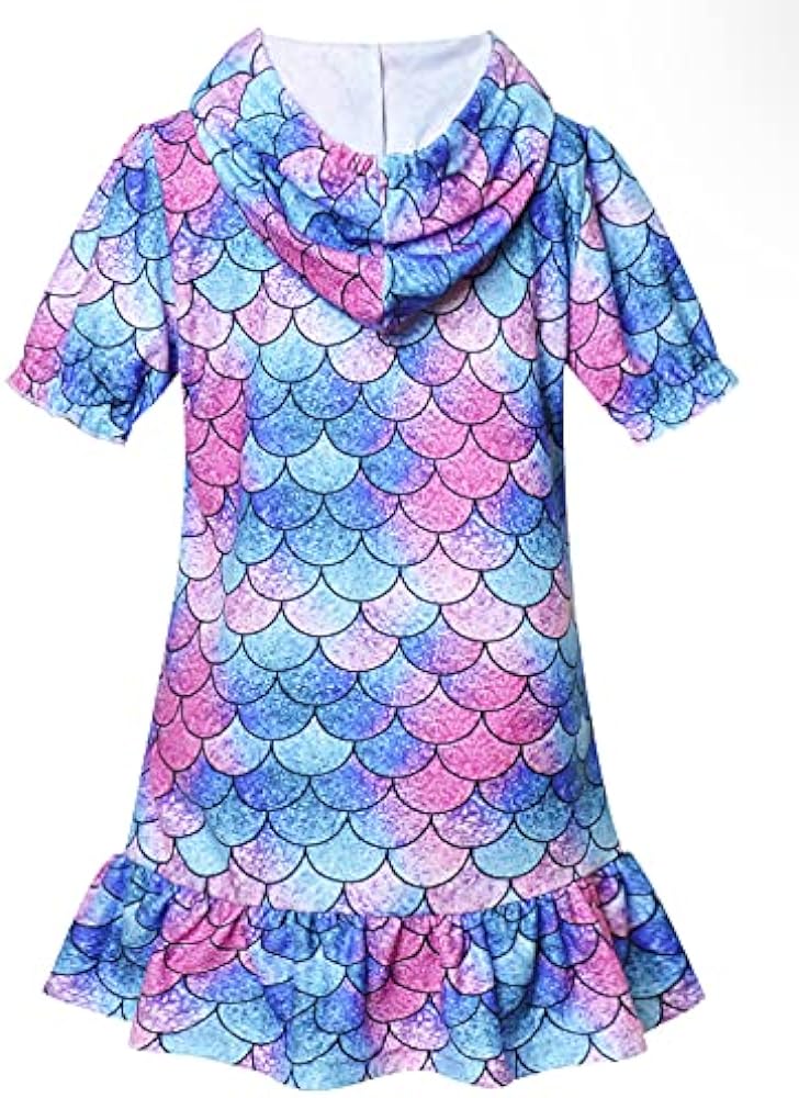 Jxstar Girls Swim Cover Up Terry Swimsuit Coverup Beach Pool Kids Zip Up Robe