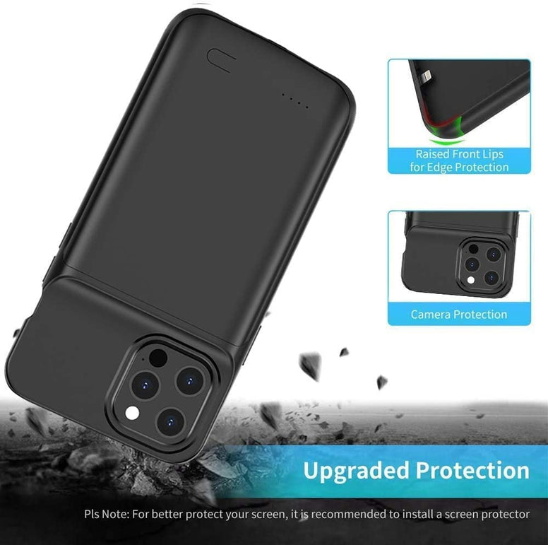 NTECH Battery Case For iPhone 13 Pro, (3500mAh) Portable Protectiver Case Rechargeable Extended Battery Pack Compatible With iPhone 13 Pro Charging Case (13-Pro 6.1in) - Black