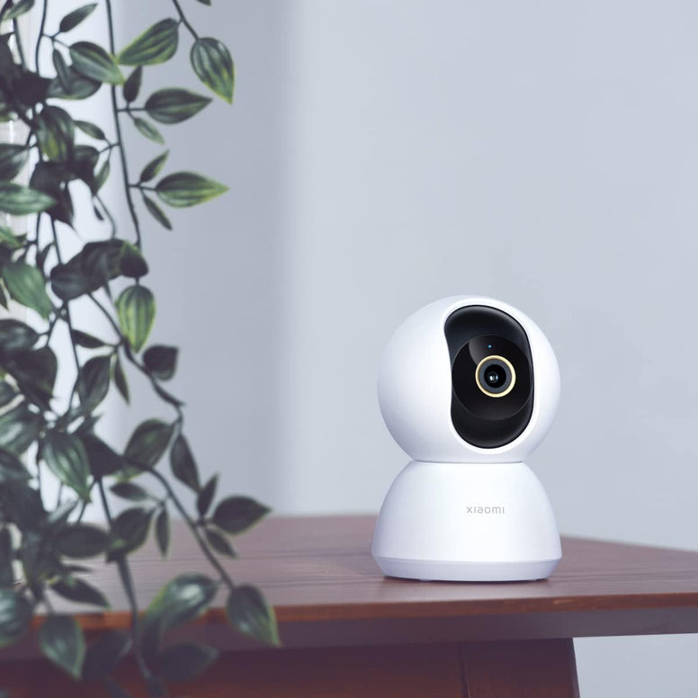 Xiaomi Smart Camera C300- 2K Ultra-clear HD Resolution 360 Degrees pan-tilt zoom view with AI Human Detection F1.4 Large Aperture and 6P Lens Two-way call supported, White