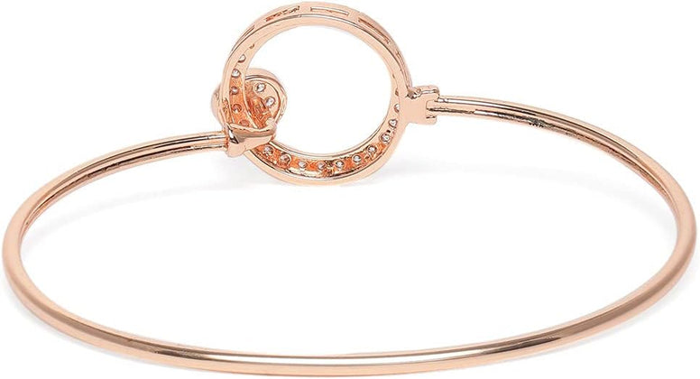 ZAVERI PEARLS Set Of 2 Rose Gold Contemporary Cubic Zirconia Brass Kada Style Bracelet For Women-ZPFK11106