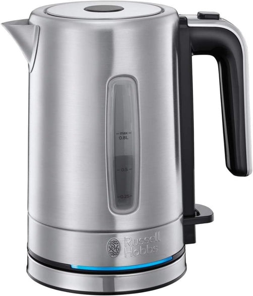 Russell Hobbs Electric Kettle 2200W With Auto Shut Off & Removable Mesh Filter, Compact & Powerful Home Polished Electric Kettle Stainless Steel for Home and office use – 24190.