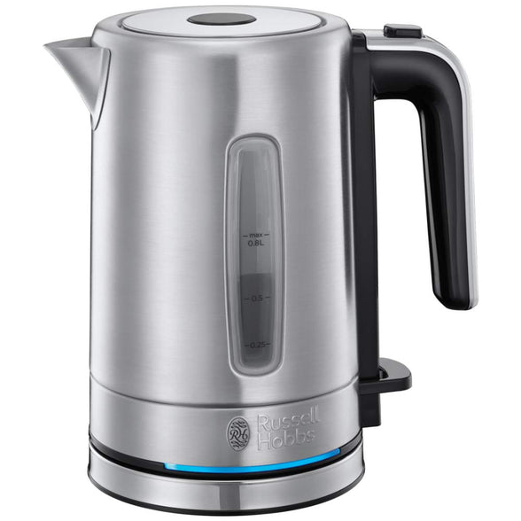 Russell Hobbs Electric Kettle 2200W With Auto Shut Off & Removable Mesh Filter, Compact & Powerful Home Polished Electric Kettle Stainless Steel for Home and office use – 24190.