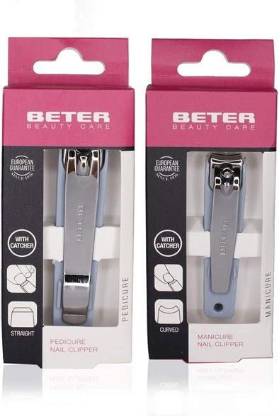 Beter Pack Of 2 Nail Clippers For Manicure and Pedicure With Reservoir