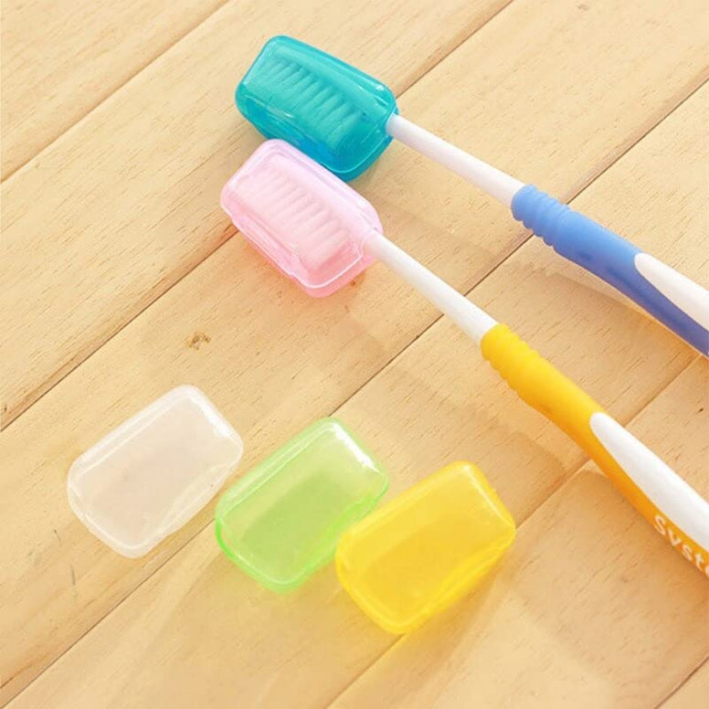 SOLDOUT Portable Toothbrush Head Cover Case for Travel Hiking Camping Tooth Brush Box Cap Bathroom Accessory (Assorted Color, Pack of 5)