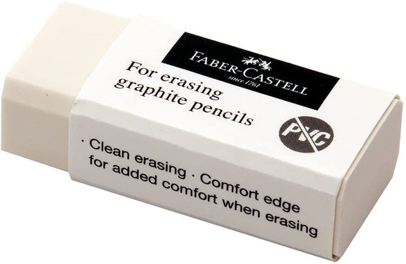 FABER-CASTELL PVC-FREE ERASER SMALL POLY BAG OF 16PC