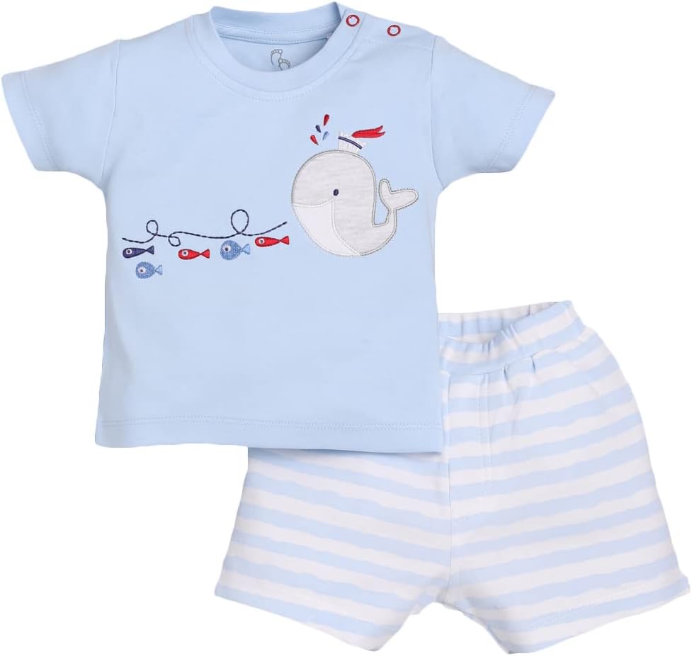 Baby Go 100% Pure Cotton Kids T-Shirt & Shorts for Baby Boys (3 Months)