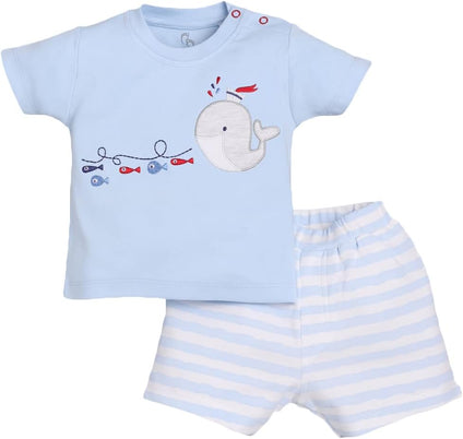 Baby Go 100% Pure Cotton Kids T-Shirt & Shorts for Baby Boys 3 Month