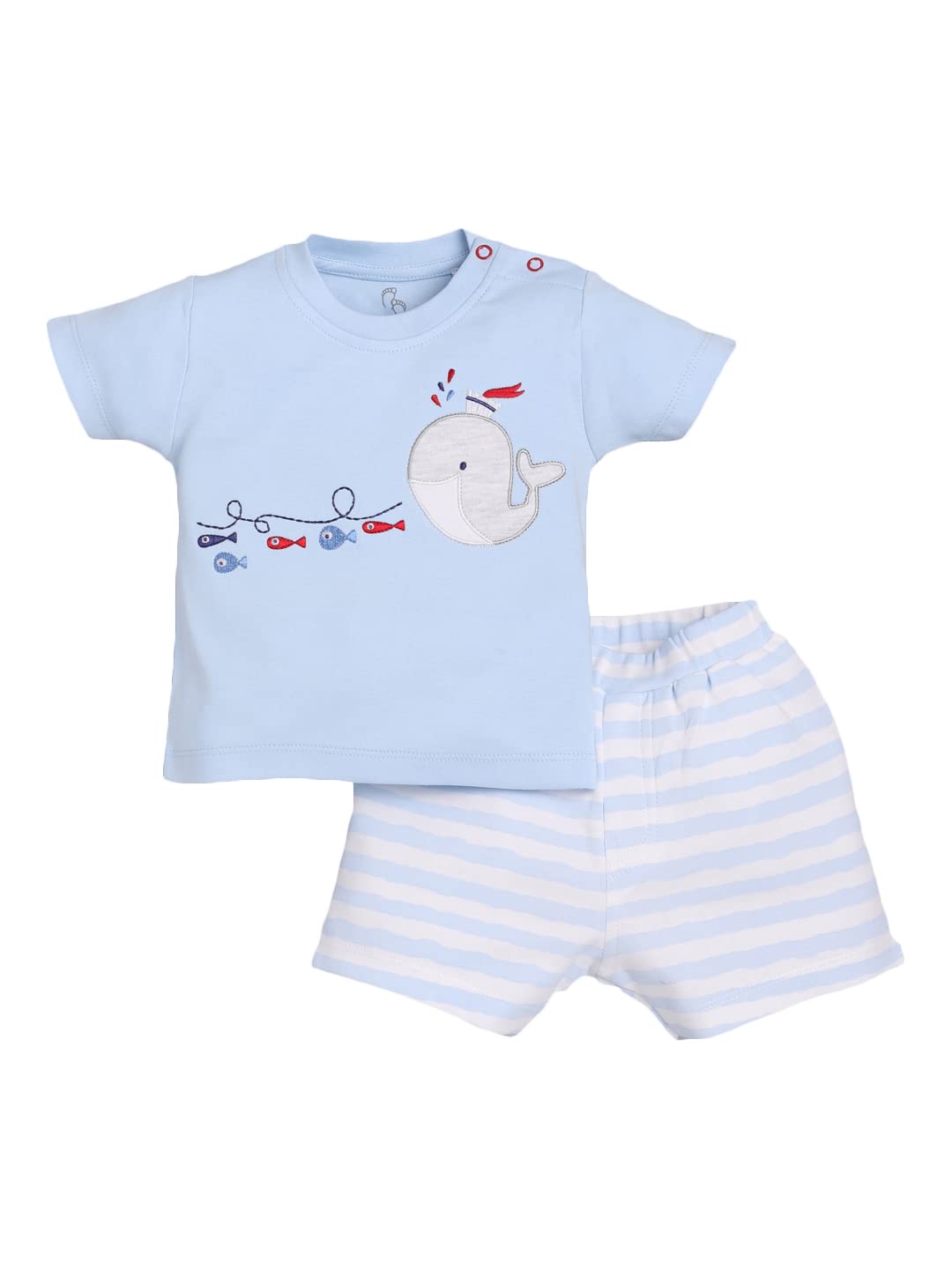 Baby Go 100% Pure Cotton Kids T-Shirt & Shorts for Baby Boys 3 Month