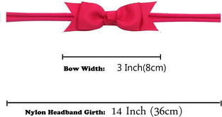 JOYOYO Baby Girls Headbands,Baby Hair Accessories,Small Baby Bows Hair Bands,2.75 inch Hair Bows Soft Slim Nylon Headbands for Infants Newborns and Kids