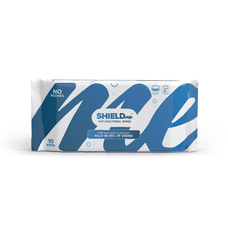 SHIELDme Disinfecting Wipes, 100% Natural - 10 Wipes