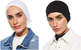 WHITE RAYS Women's Hijab Jersey Cap Under Scarf Islamic Muslim Plain Tube Stretchable Head Band Bonnet Underscarf