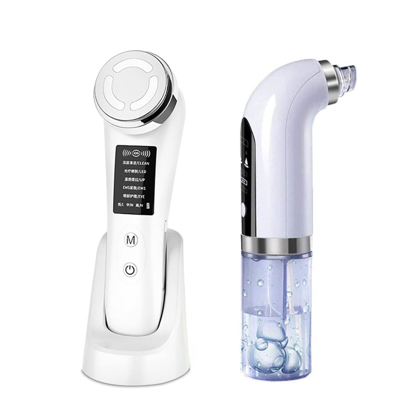 HICITI 5 in 1 EMS Face Lift Devices Microcurrent Skin Rejuvenation Facial Massager Light Therapy Anti Aging Wrinkle And Bubble Blackhead Remover Pore Acne Removal Vacuum Suction Comedo