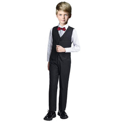 Fersumm Boy Slim Fit Suit Kids Formal Suits for Boys Vest Pants and Shirt Set (2 Years)